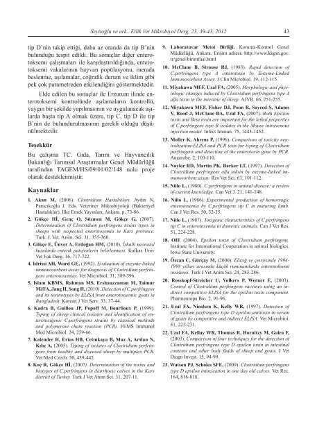 Cilt/Volume 23 Sayı/Number 2 2012 - veteriner kontrol merkez ...