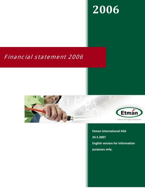 2006 - Etman Distribusjon