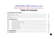 Installation and Maintenance Instructions - ETO Doors