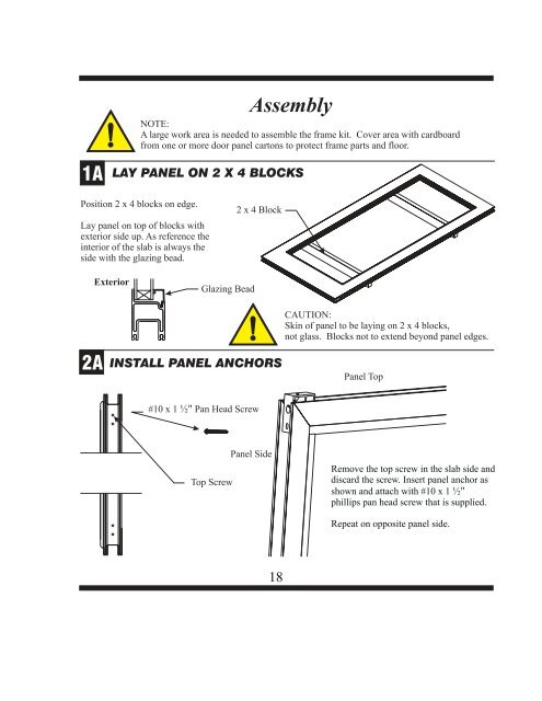 Therma-Tru Slim-Line Sliding Patio Door Assembly and Installation