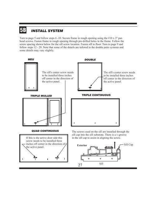 Therma-Tru Slim-Line Sliding Patio Door Assembly and Installation