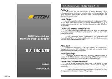 Bedienungsanleitung - Eton GmbH