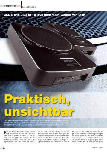 USB 8 und USB 10 z aktive Underseat Woofer von Eton