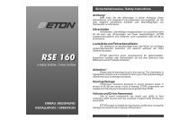 Bedienungsanleitung - Eton GmbH