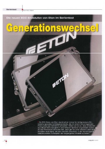 Die neuen ECC- ?o stufen von Eton im Serientest - Eton GmbH