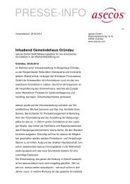 Infoabend Gemeindehaus Gründau - Asecos Gmbh