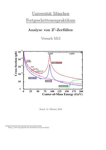 Analyse von Z -Zerfällen - LMU