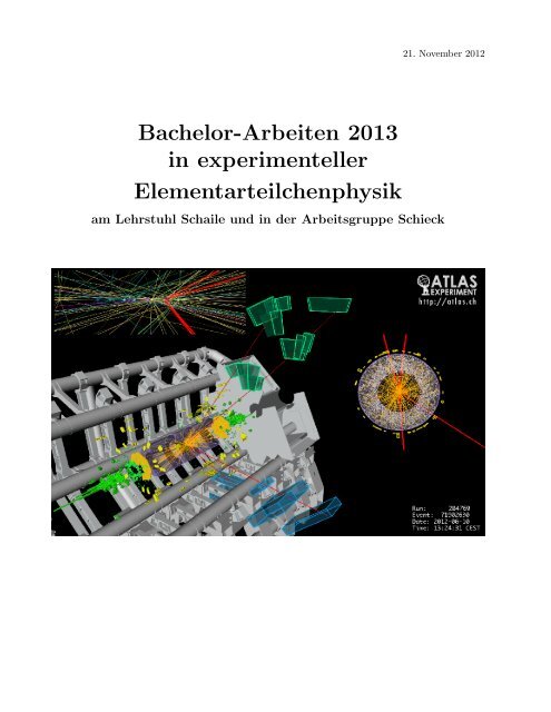 Bachelor - Lehrstuhl Schaile - LMU