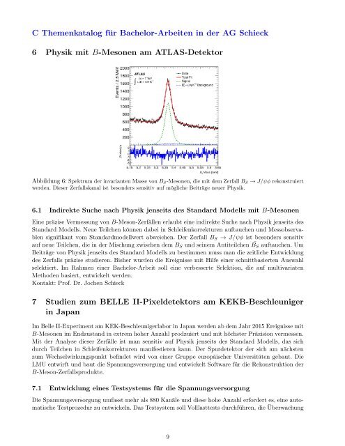 Bachelor - Lehrstuhl Schaile - LMU