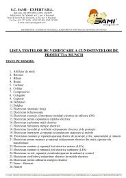 LISTA TESTELOR DE VERIFICARE A ... - Etrader.ro