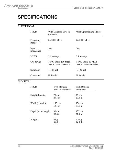 Model 3142B BiConiLog Antenna - ETS-Lindgren