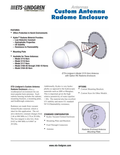 Custom Antenna Radome Enclosure - ETS-Lindgren