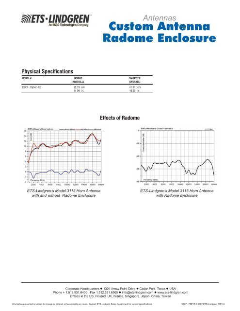 Custom Antenna Radome Enclosure - ETS-Lindgren