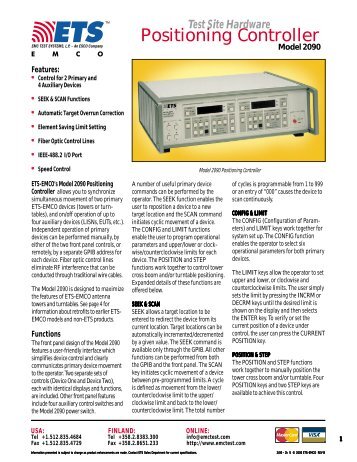 2090 Controller - ETS-Lindgren