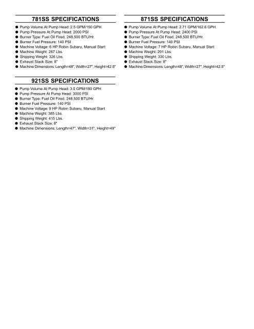 781SS-871SS 97-6642 0410 - ETS Company Pressure Washers ...