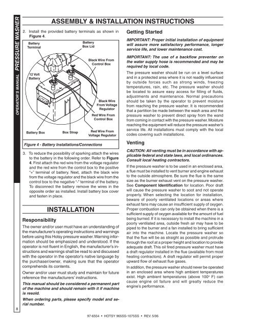 Hotsy 965SS-1075SSE 97-6554 0605 - ETS Company Pressure ...