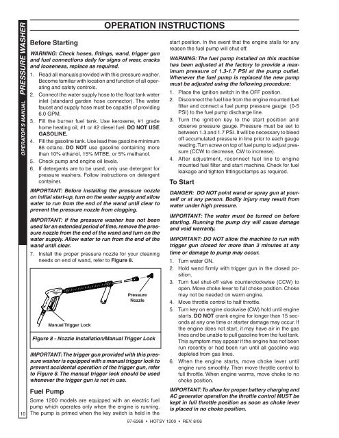 Hotsy 1200 97-6268 0608 - ETS Company Pressure Washers and ...