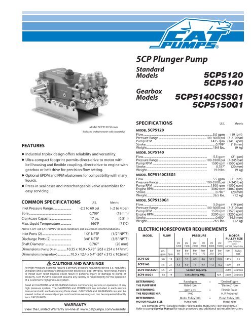 5CP Plunger Pump – Cat Pumps