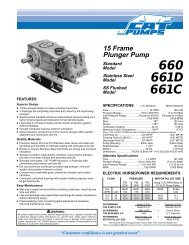 660, 661D, 661C, Triplex Plunger Pump Data Sheet - Cat Pumps