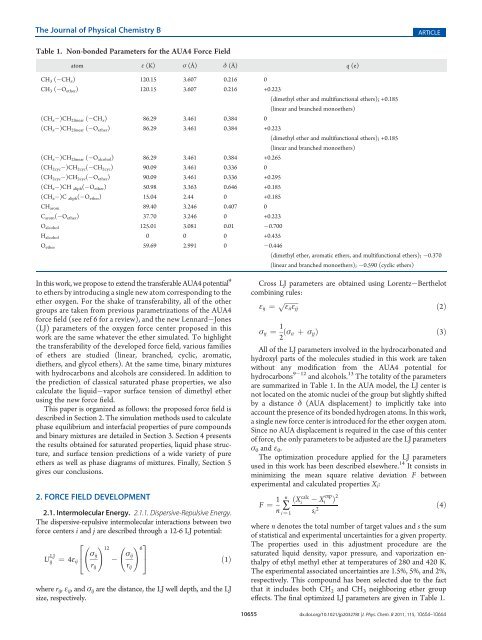 A Transferable Force Field To Predict Phase Equilibria and Surface ...