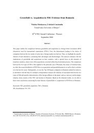 Greenfield vs. Acquisition in FDI: Evidence from Romania