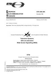 ETS 300 294 - Television Systems; 625-Line television Wide ... - ETSI