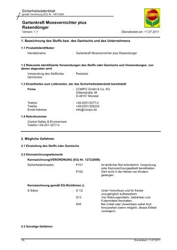 Gartenkraft Moosvernichter plus Rasendünger - Raiffeisen