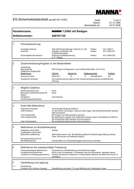 Manna Long - Raiffeisen
