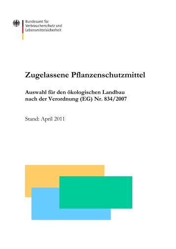 Zugelassene Pflanzenschutzmittel