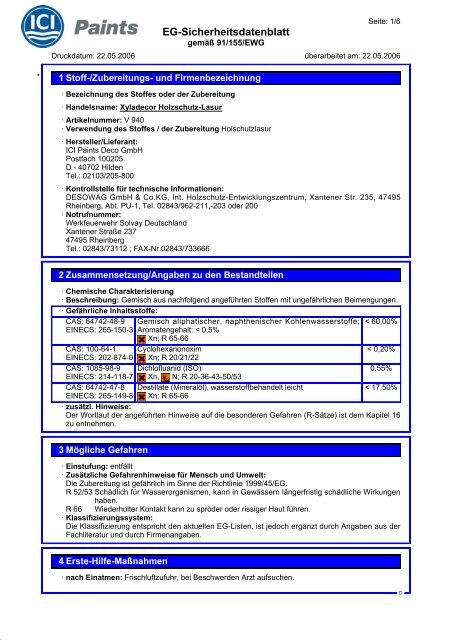 EG-Sicherheitsdatenblatt - Raiffeisen