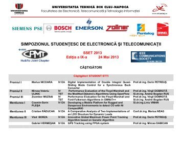 simpozionul studen?esc de electronic? ?i telecomunica?ii