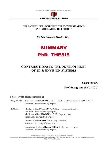 SUMMARY PhD. THESIS