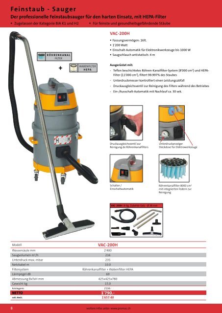 Industriesauger PROMAC