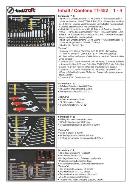 Contenu TT-452 1 - 4