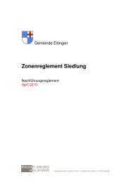 Zonenreglement Siedlung - Gemeinde Ettingen