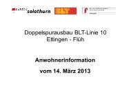 Doppelspurausbau BLT-Linie 10 - Gemeinde Ettingen