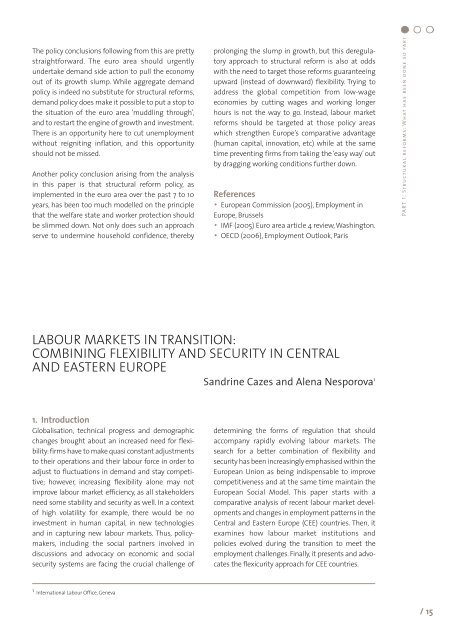 Structural reforms and macro-economic policy - ETUC