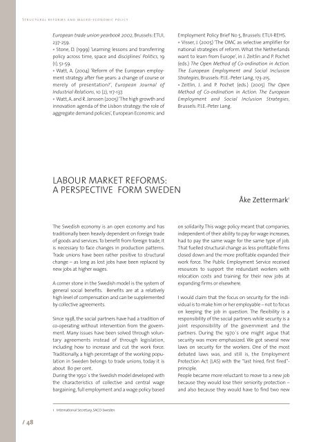Structural reforms and macro-economic policy - ETUC