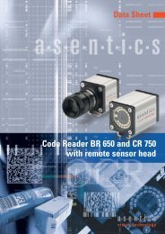Code Reader BR 650 and CR 750 with remote sensor head - Asentics