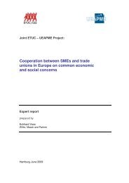 Cooperation between SMEs and trade unions in Europe on ... - ETUC