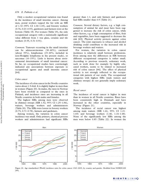 Occupation and cancer - European Trade Union Institute (ETUI)