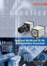 Codeleser BR 650 und CR 750 mit abgesetztem Sensorkopf - Asentics