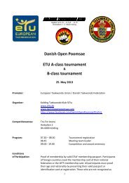 Danish Open Poomsae - European Taekwondo Union