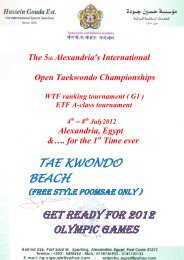 The 5th Alexandria's International Open Taekwondo Championships ...