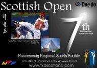 7th Scottish Open Championships - European Taekwondo Union