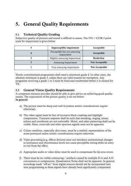 Technical Delivery Standards for SD and HD - e.tv