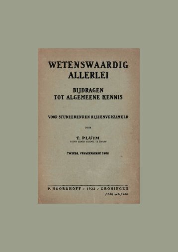 wetenswaardig allerlei bijdragen tot algemeene ... - Etymologiebank