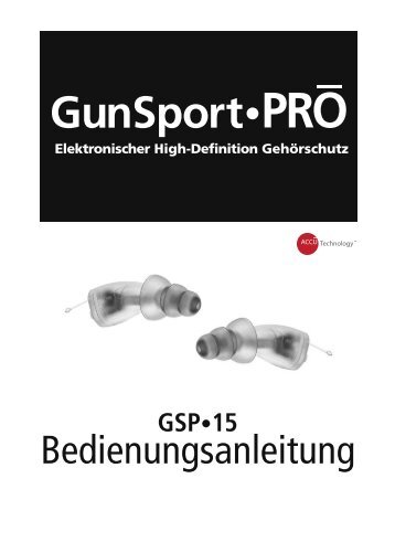 GSP•15 GunSport-Pro Elektronischer High-Definition Gehörschutz