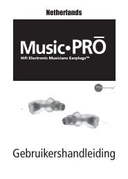 MP9•15 Music•Pro High-Fidelity Electronic Musicians Earplugs