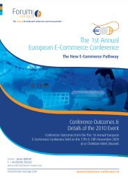 The 1st Annual European E-Commerce Conference - Forum Europe ...